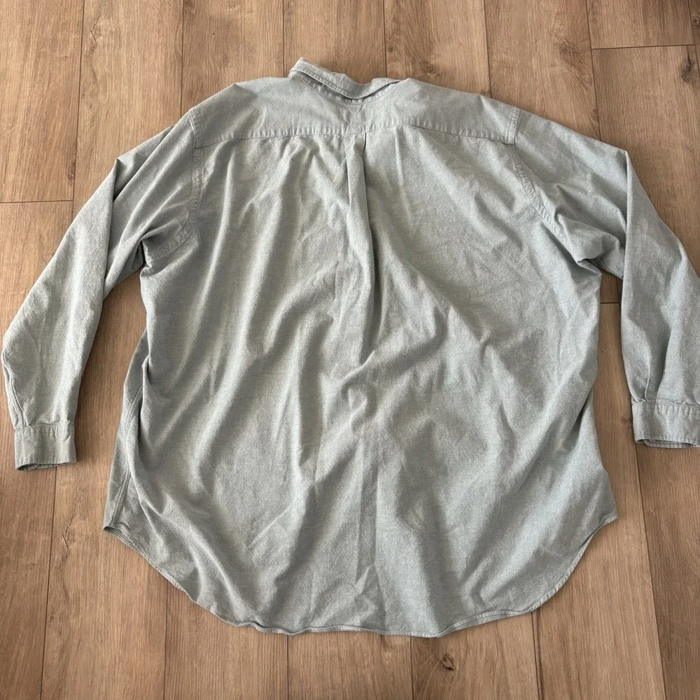 Polo Ralph Lauren Men's Stretch Oxford Green Button 4XLT Tall Pony - Picture 8 of 8